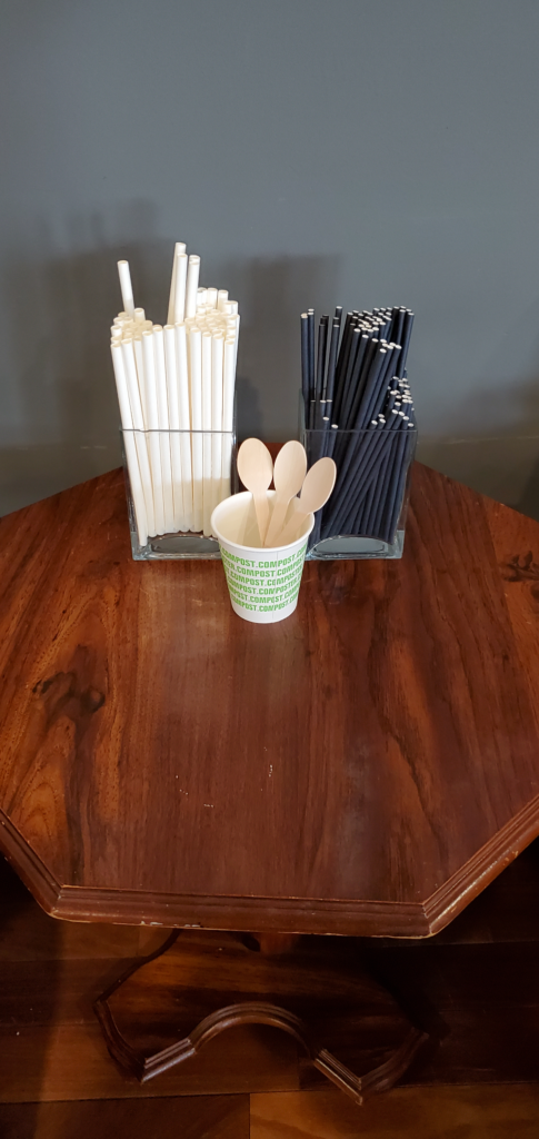 2. Eliminate Plastic Straws<br>RHYC has searched for the past 19 months for replacements for plastic straws, cutlery and cups. We