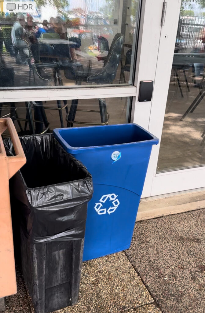 11. Ensure Proper Waste Bin Placement and Signage<br>We had three Recycling bins clearly marked and placed
