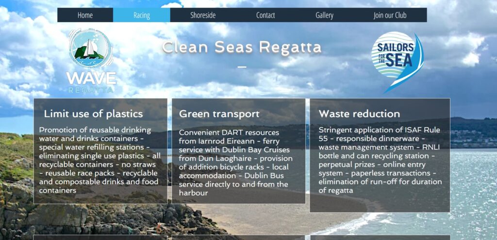 6. Publicize Your Sustainability Efforts<br>Regatta promoted as sustainable before and during the event
https://www.waveregatta.com/clean-seas-regatta