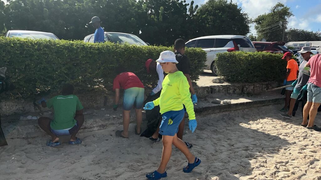 14. Host a Beach or Marina Cleanup<br>Extensive repairs and cleaning had to be done to the marina in order to accommodate the visiting yachts. 

Additionally, we involved two local schools on a beach cleanup that took place on Saturday January 17. Participants included 20 sea scouts from St. Gabriels school and 13 high school students from the Codrington International School.