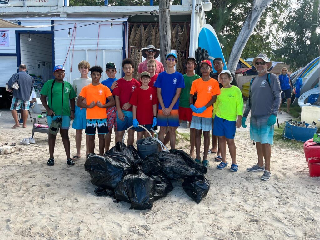 14. Host a Beach or Marina Cleanup<br>Extensive repairs and cleaning had to be done to the marina in order to accommodate the visiting yachts. 

Additionally, we involved two local schools on a beach cleanup that took place on Saturday January 17. Participants included 20 sea scouts from St. Gabriels school and 13 high school students from the Codrington International School.