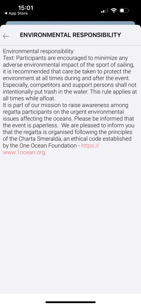 15. Prevent Toxins from Entering the Water<br>15)We have specified on the 44Cup website that all participants must minimize their environmental impact.