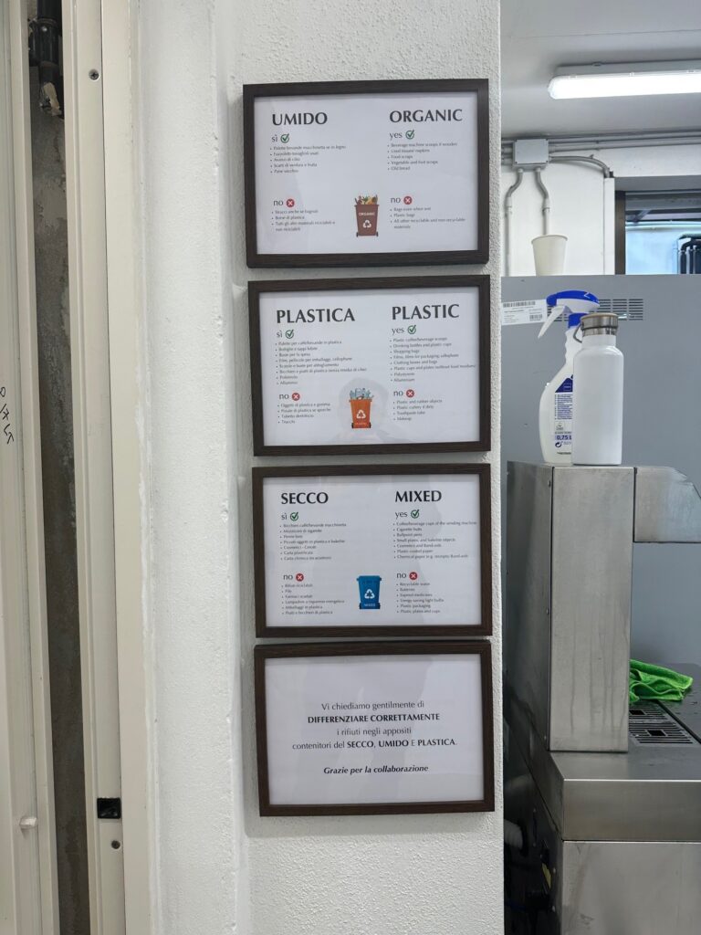 8. Post Educational and Reusable Signage<br>8)We have provided signs indicating how to separate waste, we have also specified that the materials used for post-race refreshments are all biodegradable