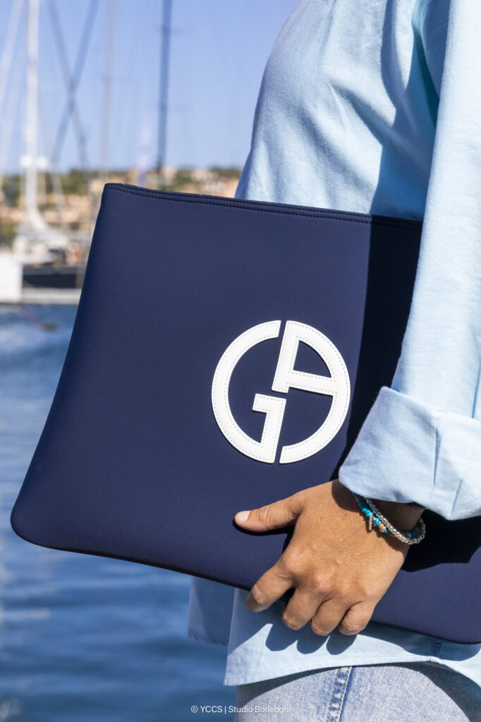4. Skip Bags or Go Reusable<br>We gave the sailors Giorgio Armani sails bags as skippers bags that they can reuse. 