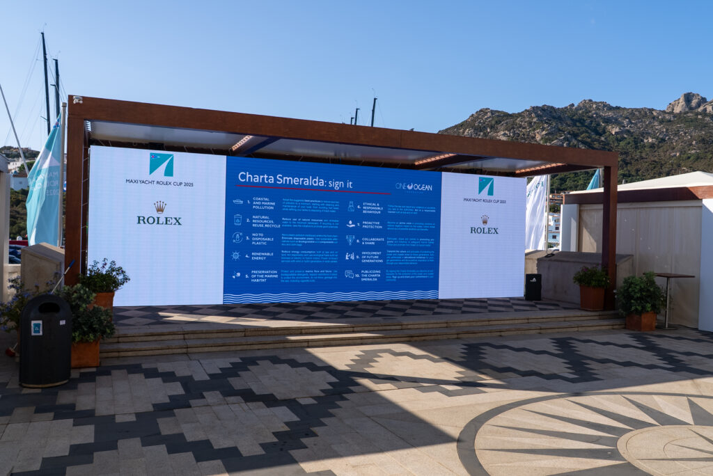 15. Prevent Toxins from Entering the Water<br>Point one of the Charta Smeralda, which was displayed on our ledwall all the days of the Maxi Yacht Rolex Cup, focuses on the prevention of coastal and marine pollution. We also have specific rules on the Notice of Race on hull cleaning. Infact it states that “Only boats with a hard, non-polishing or non-ablating and non-biocidal urethane primer or topcoat on the underwater areas of the hull, when at their regatta berths and after permission by the Marina Office, may get their bottom cleaned by the Harbour Master’s divers”. 

This ensures that cleaning is done safely and without releasing harmful substances into the water. 
