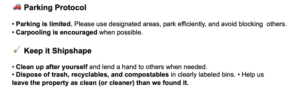 19. Reduce Day-of Emissions<br>Again, we promote carpooling. 