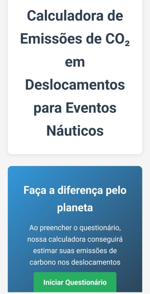 20. Inspire Future Action<br>- Action 16 - A professor and a researcher from the University of Brasília collected and analyzed water samples from Lake Paranoá during the regattas and spoke with participants about life in the water.
- Action 19 - This event offset the carbon emissions of the first edition, held in 2024; we launched a carbon emissions calculator for travel at nautical events for testing.
- Action 20 - The sailors
