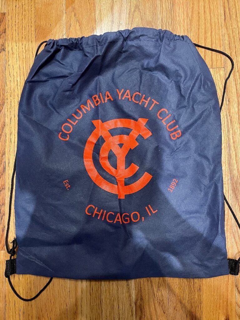 4. Skip Bags or Go Reusable<br>Skippers received a reusable Columbia branded tote bag with reusable regatta cups and logo cozies. All regattas are buffet style and served within the club, which does not require any bags for us to transport.
