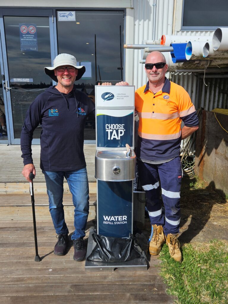 1. Eliminate Single-Use Water Bottles and Provide Water Refill Stations<br>The OA reached out to Central Highlands Water who provided a water refill station for our event. Competitors were advised prior to the event that there would need to bring their own water bottles.
