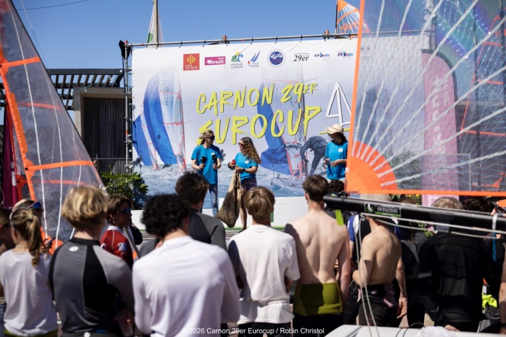 14. Host a Beach or Marina Cleanup<br>14 - We organized a beach clean-up with Ocean Protection France, involving volunteers and members of the public outside the regatta.
We also organized a dedicated clean-up action with the young sailors during a no-wind break. This was a great success and created a strong collective moment.
Initially, we had planned to let sailors join the Green Brigade at any time during the weekend, take part in a beach clean-up, and enter a photo contest. However, this format proved difficult to combine with the rhythm and timing of the races.
We are now looking for new and innovative ideas for next year to further involve young sailors in environmental action during the event.
