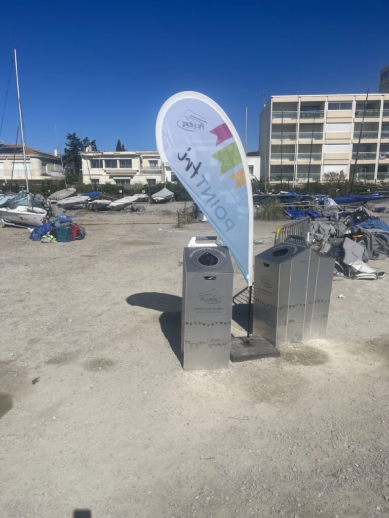 11. Ensure Proper Waste Bin Placement and Signage<br>11 - We set up eight bi-flux waste collection points across the entire event site, each with dedicated signage.
The bins and signage were provided by the local authority, helping us ensure consistent waste sorting throughout the regatta venue.
