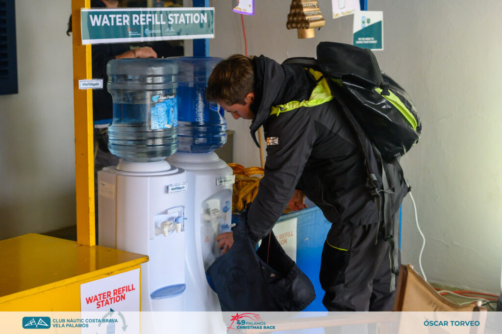 1. Eliminate Single-Use Water Bottles and Provide Water Refill Stations<br>Once again, in this new edtion of the regatta, reusable water refill stations were provided throughout the event venue to eliminate the use of single-use plastic water bottles and encourage sustainable hydration practices for athletes, support personnel and all the organisation team.