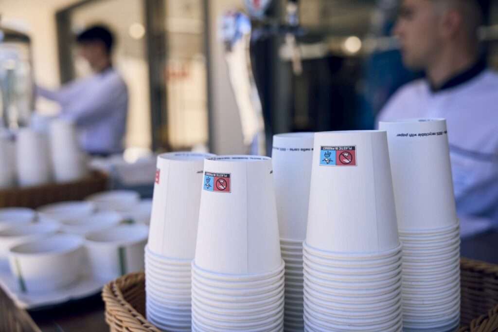 2. Eliminate Plastic Straws<br>Plastic straws were not used or distributed during the event, they are not more available at the YCCS. Drinks were served in paper cups.

