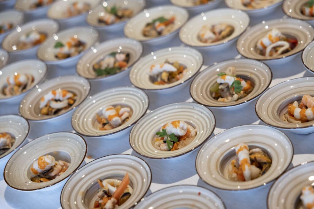 3. Serve Food with Plastic-Free Dinnerware<br>After-race refreshments were served using biodegradable alternatives, including cellulose pulp pates, paper cups an wooden cutlery as per pics attached.
At social events inside the YCCS, food and drinks were served on ceramic plates, in glass cups and with metal cutlery.
