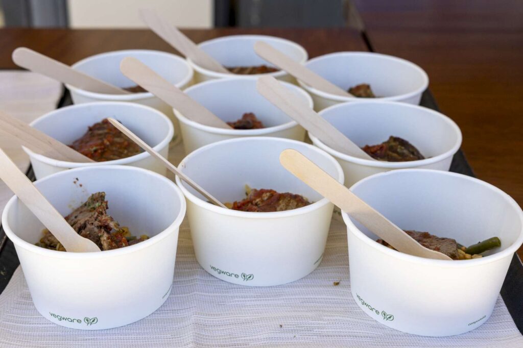 12. Divert Food Waste from the Landfill<br>Food service for the after-race refreshments was planned with moderate portions in order to avoid overproduction and reduce excessive leftovers. 
Waste-sorting bins were available with information on how to differentiate things, helping participants, staff and visitors separate waste correctly.
Separate waste collection is required by law in Italy, so waste must always be sorted before disposal and put into the bind provided by local organisations.