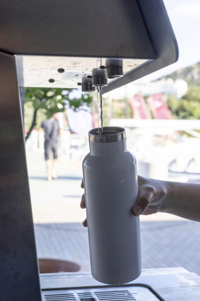 1. Eliminate Single-Use Water Bottles and Provide Water Refill Stations<br>Reusable water bottles were provided to the staff and teams involved in the event. A drinking water fountain is permanently available outside the YCCS and all the competitors and teams working for the event are informes about that. This is important to encouraged refilling on site and helped reduce the use of single-use plastic water bottles.