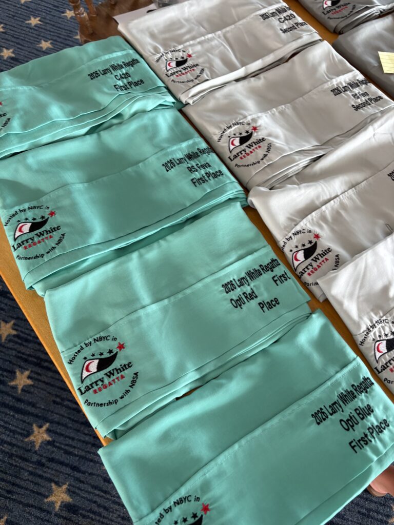 5. Award Practical Items or Use a Perpetual or Upcycled Trophy<br>Awards this year were beautiful embroidered pillowcases.