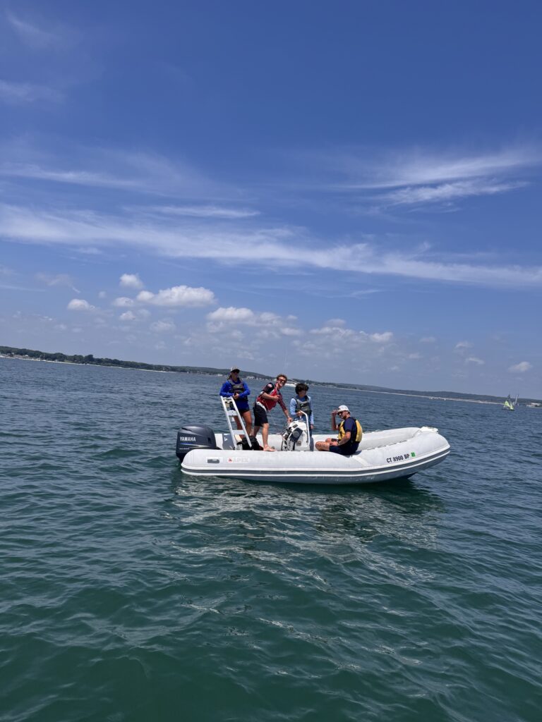 19. Reduce Day-of Emissions<br>Coaches were encouraged to share coach boats and spectators were encouraged to sit on the breakwater at the yacht club rather than going out on the water. 