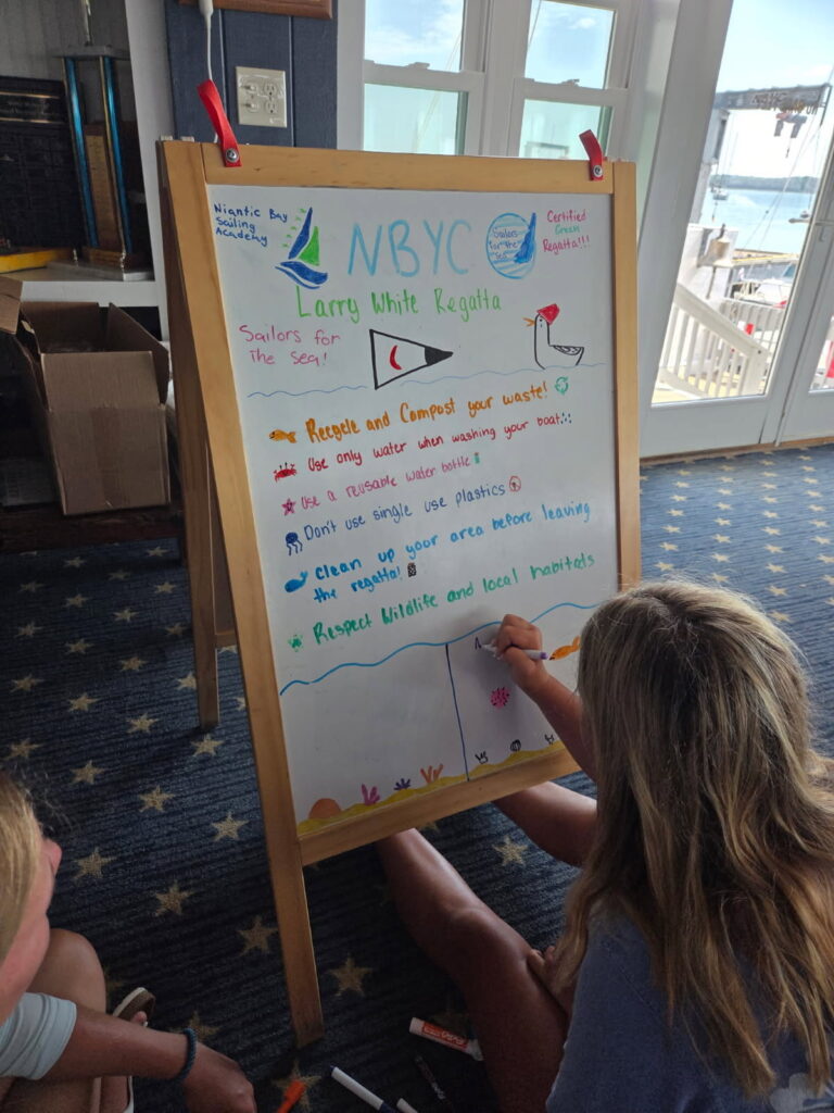 10. Organize a Green Team<br> We have a wonderful Green Team. Most excited that high school students Olivia Murin and Kennedy Nemec returned and have been a tremendous help this year. Our green team is involved in all aspects of planning our "home" regattas.
