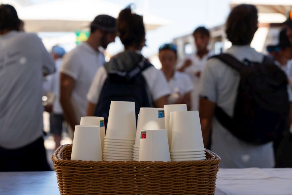 2. Eliminate Plastic Straws<br>Plastic drinking straws were not available at the YCCS and therefore were not used during the event. Beverages were served in 100% recyclable paper cups.