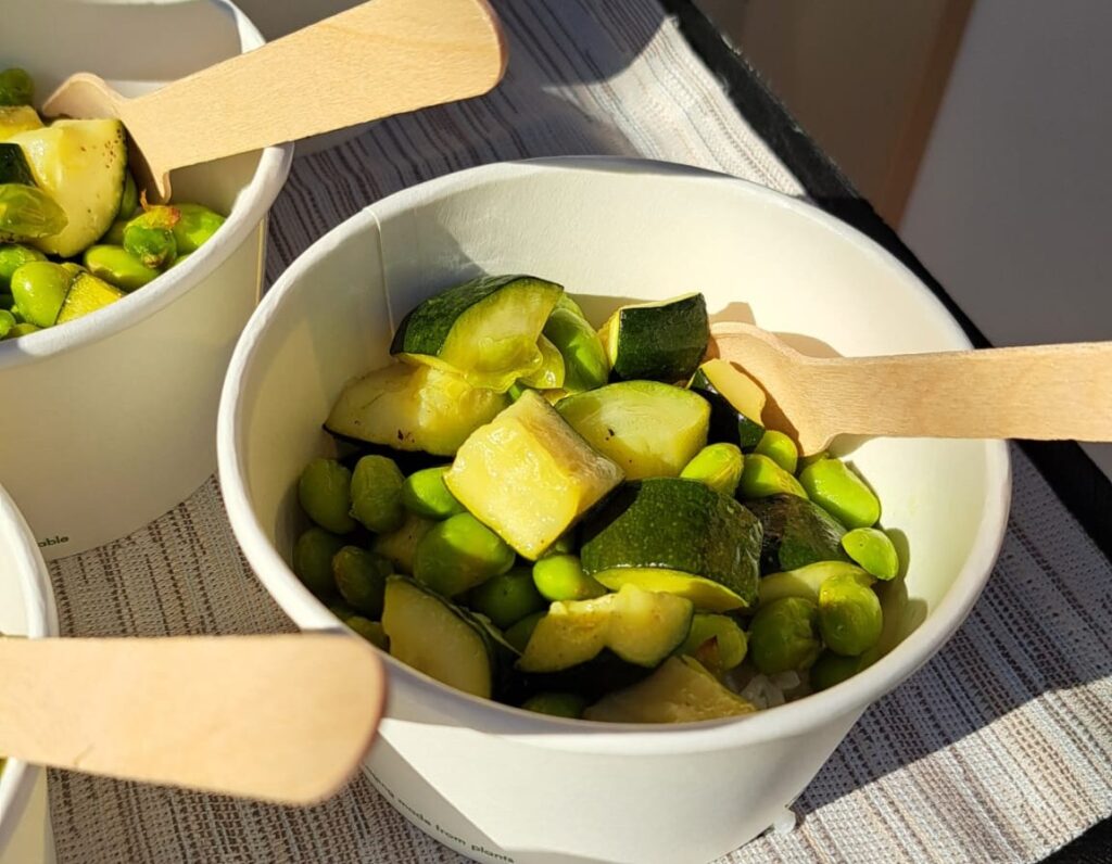 17. Offer Vegetarian or Vegan Alternatives<br>Vegetarian and vegan options were available during the post-race refreshments, including pizza and rice dishes with vegetables, as shown in the attached photos.
